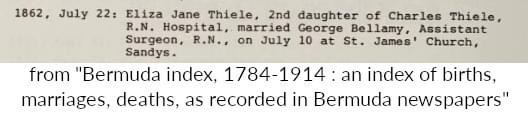 1862-07-22 Eliza Jane Thiele marriage